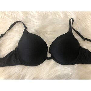 Victoria’s Secret Push Up Bra Size‎ 32D Black Underwire Sexy Lingerie